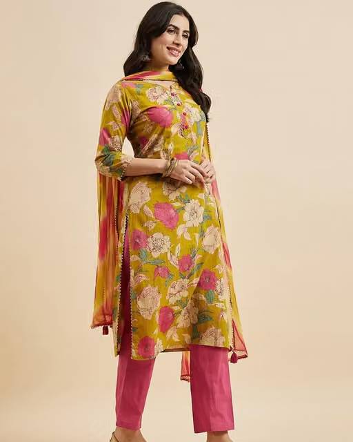 Floral Cotton Kurta - Ethniks