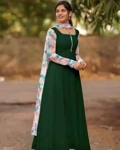 Georgette Kurti with Duptta Set - Ethniks