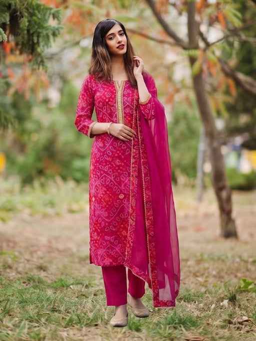 Ethnic Bandhani Cotton Kurta Set - Ethniks