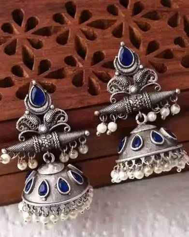 Jaipuri Earrings Jhumka - Ethniks