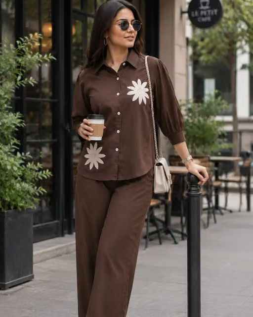 Rayon Flower Stylish Co-Ord Set