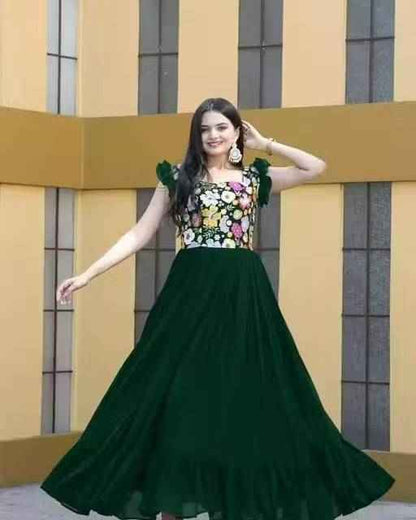 Floral Embroidered Anarkali Gown Long Gown